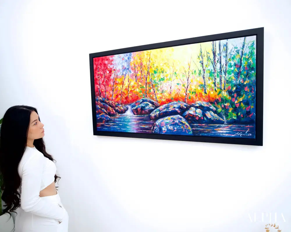 Colored Forest - Wachirawit | 120 x 60 cm Reproductions de tableaux à la peinture à l’huile