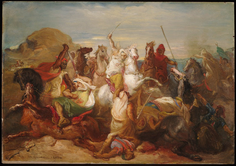 Combate de cavaleiros árabes - Théodore Chassériau