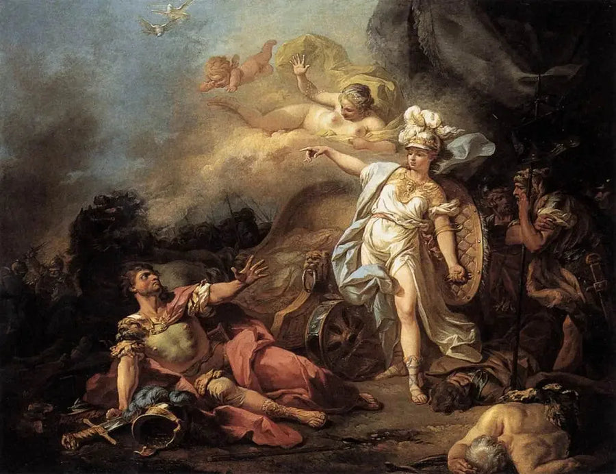 Combate de Marte contra Minerva - Jacques-Louis David