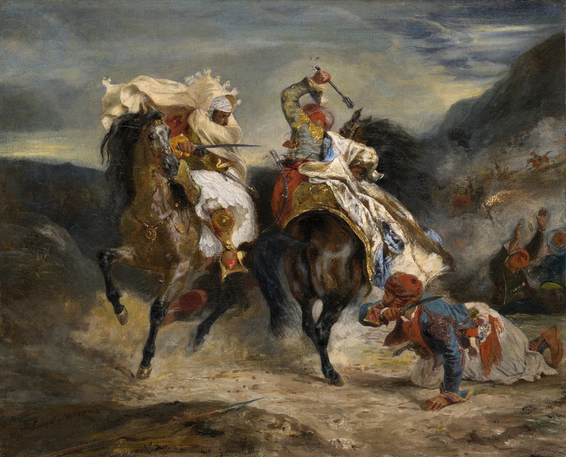 Combate do Giaour e Hassan - Eugène Delacroix