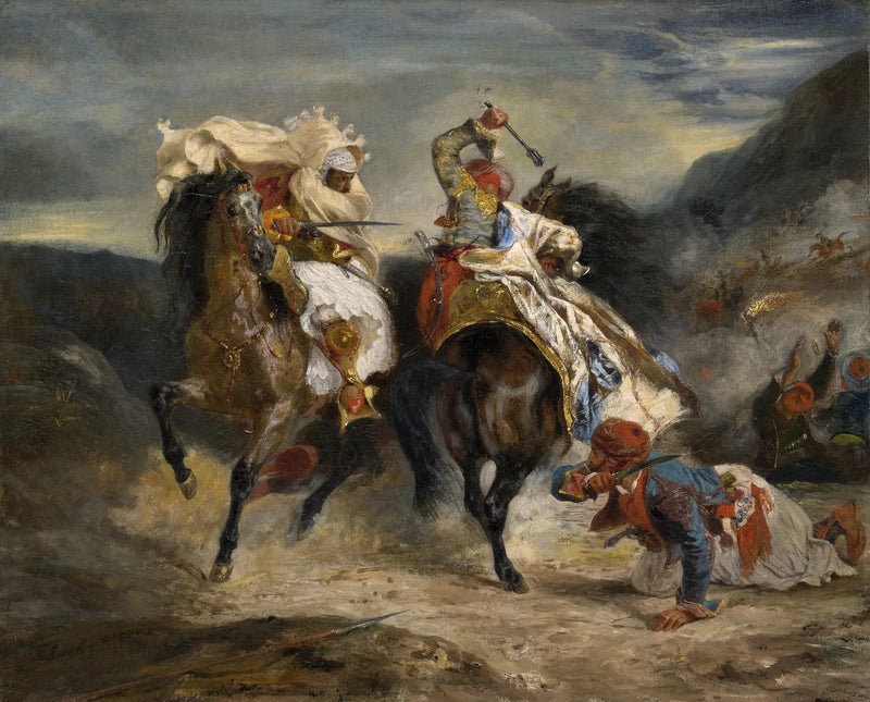 Combate do Giaour e Hassan - Eugène Delacroix