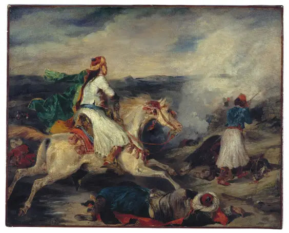 Combate do Giaour e do pacha - Eugène Delacroix