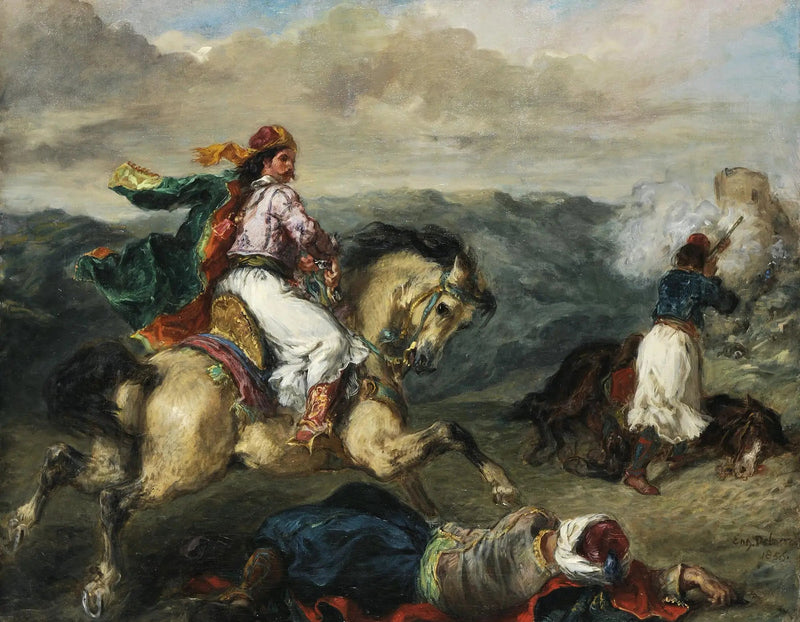Combate entre Gregos e Turcos - Eugène Delacroix