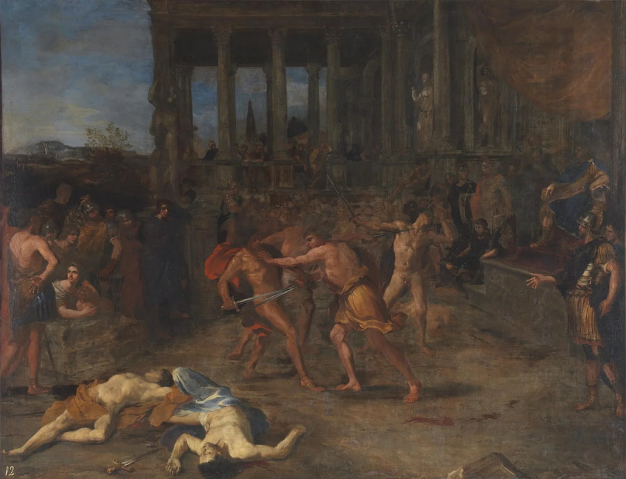Combates de gladiadores - Giovanni Lanfranco