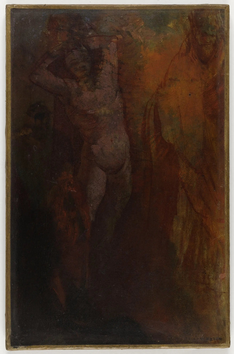 Composição de três personagens (Flagelação?) - Odilon Redon