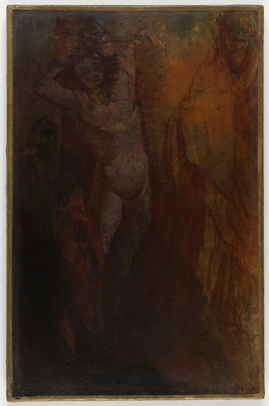 Composição de três personagens (Flagelação?) - Odilon Redon