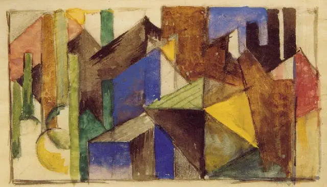 Composição abstrata - Franz Marc