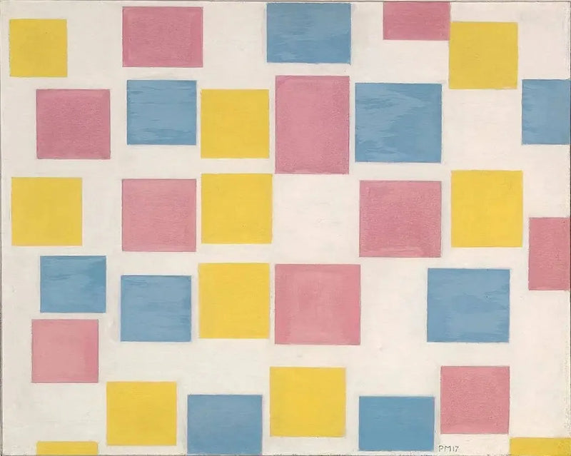 Composição com campos de cores - Piet Mondrian
