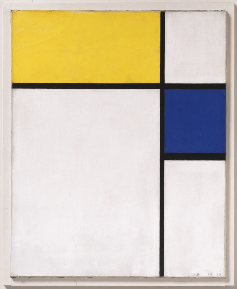 Composição com azul e amarelo - Piet Mondrian