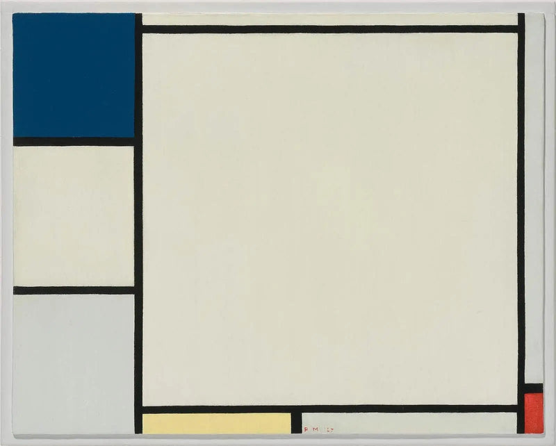 Composição com azul, amarelo e vermelho - Piet Mondrian