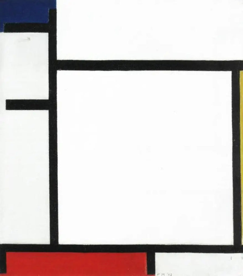 Composição com azul, amarelo, vermelho e cinza - Piet Mondrian