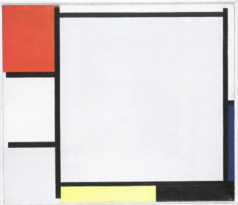 Composição com vermelho, azul, amarelo, preto e cinza - Piet Mondrian