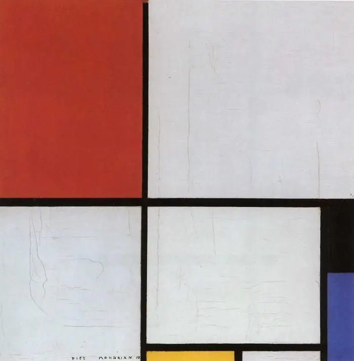 Composição com vermelho, preto, azul e amarelo - Piet Mondrian