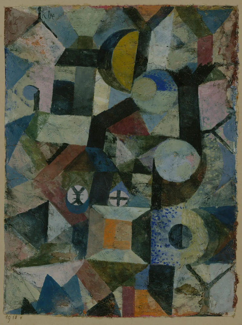 Composição com a Meia-Lua Amarela e o Y - Paul Klee
