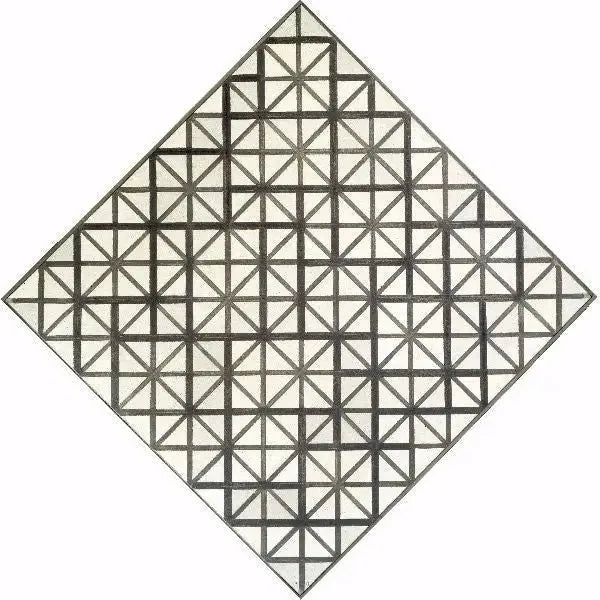 Composição com linhas cinzas - Piet Mondrian