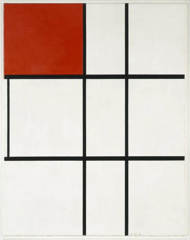 Composição B (n° II) com vermelho - Piet Mondrian