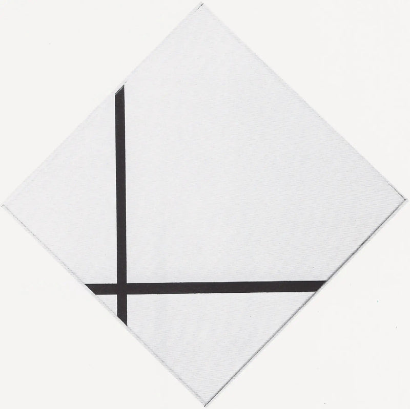 Composição de losango com duas linhas - Piet Mondrian
