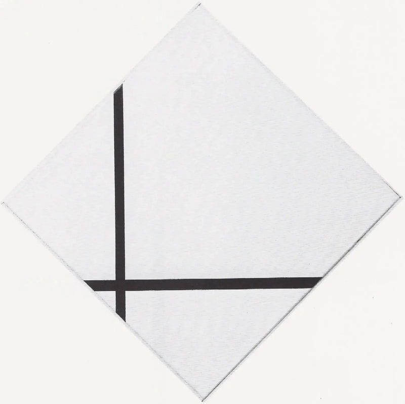 Composição de losango com duas linhas - Piet Mondrian