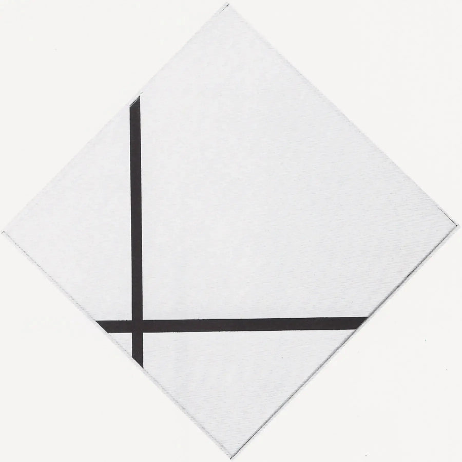 Composição de losango com duas linhas - Piet Mondrian