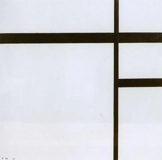 Composição em branco e preto II - Piet Mondrian