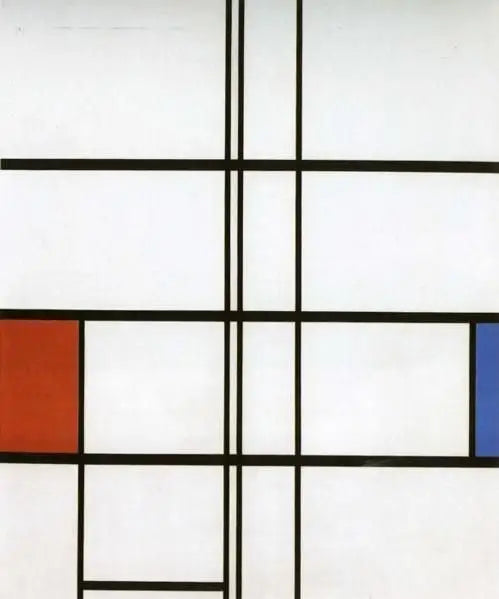 Composição em branco, vermelho e azul - Piet Mondrian