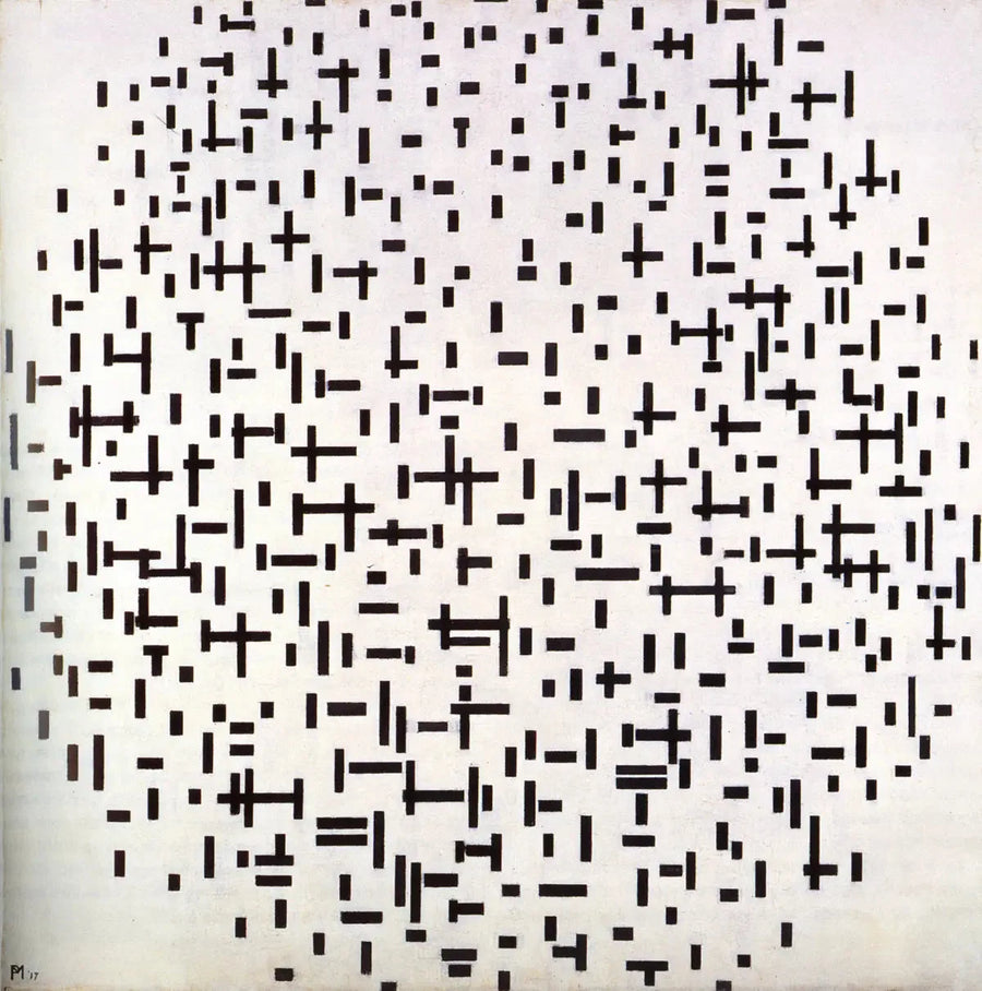 Composição em linha, segundo estado - Piet Mondrian