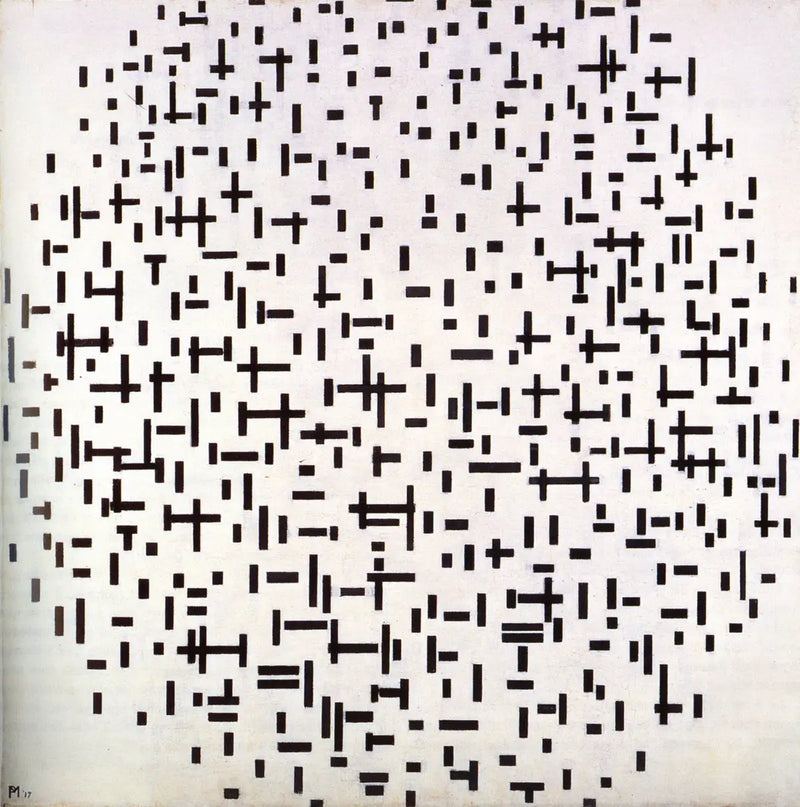 Composição em linha, segundo estado - Piet Mondrian