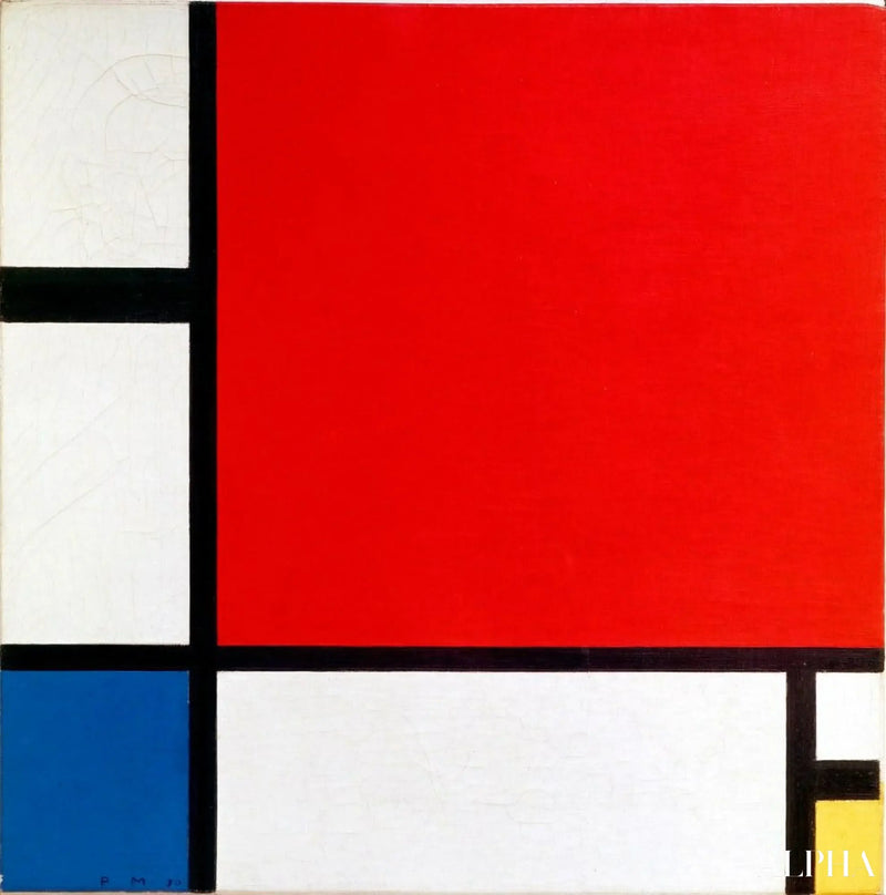 Composição em vermelho, azul e amarelo - Piet Mondrian