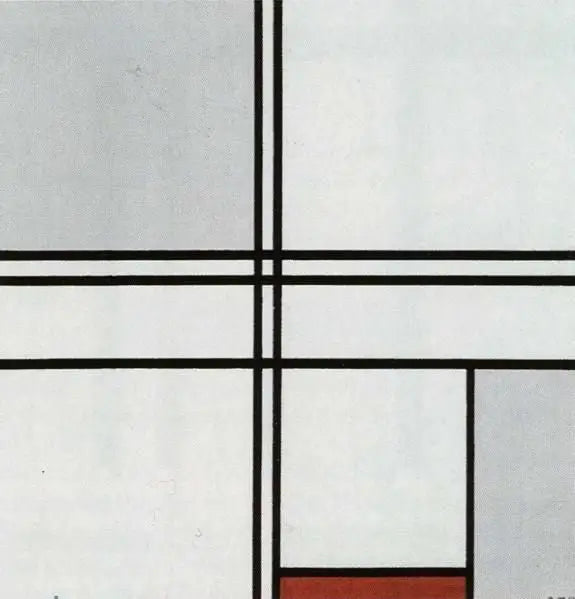 Composição (n° 1) Cinza-Vermelho - Piet Mondrian