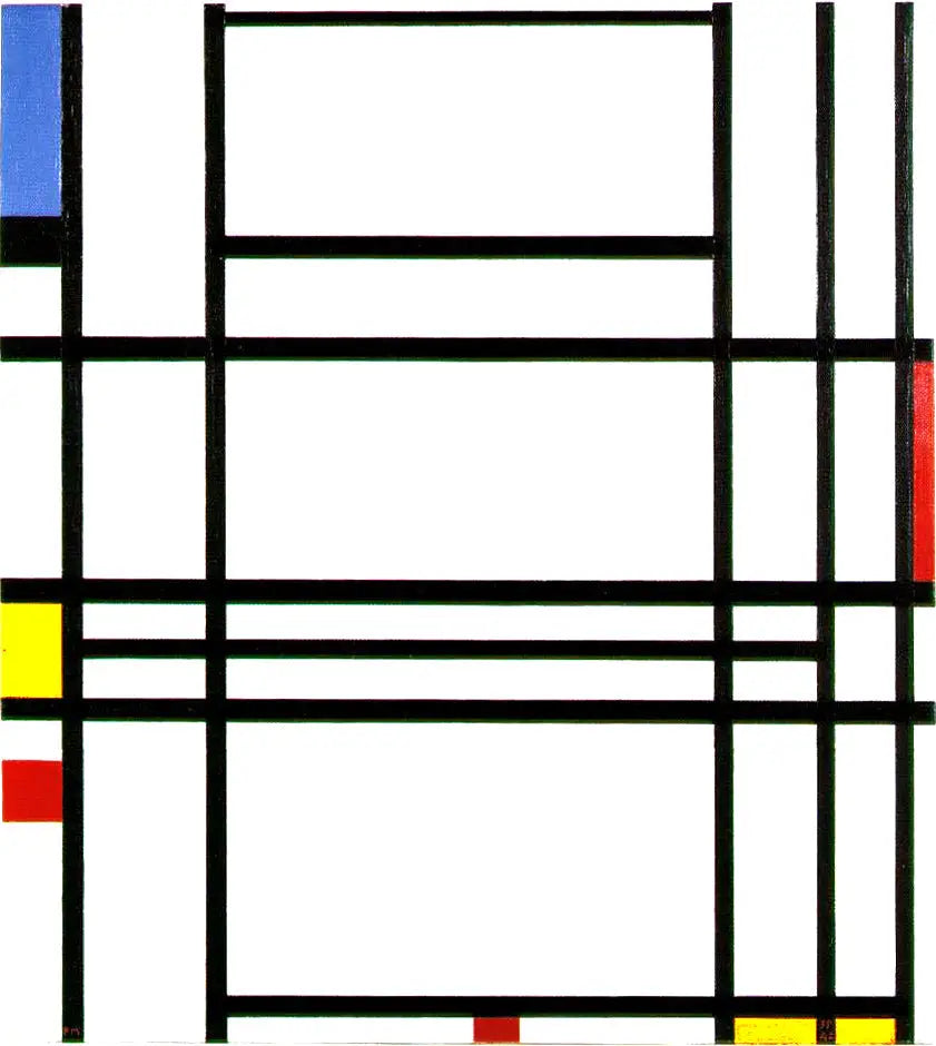 Composition n° 10 - Piet Mondrian image 1 tableau peint à l’huile sur toile