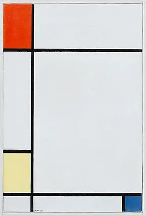 Composição n° III com vermelho, amarelo e azul - Piet Mondrian