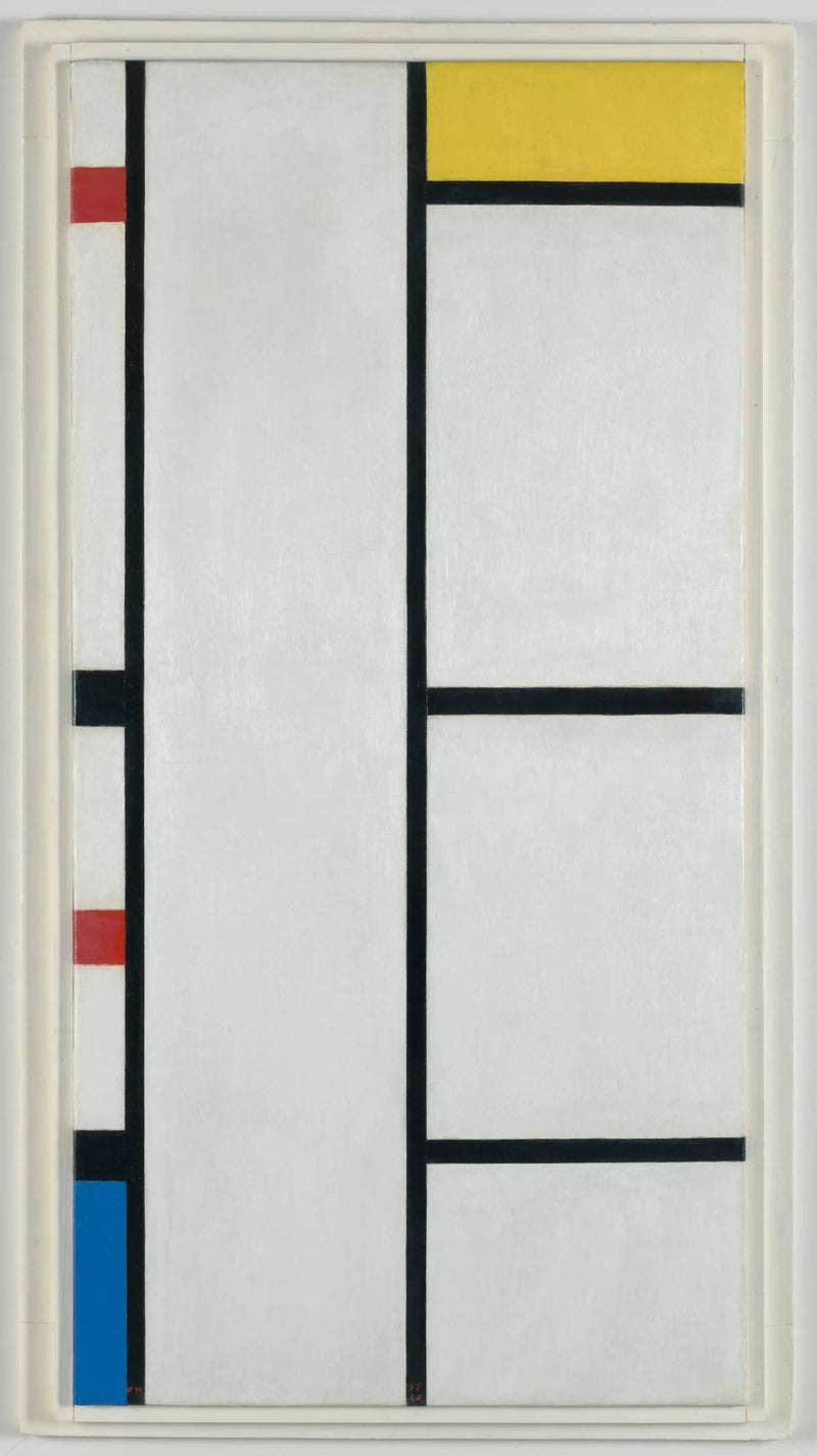 Composição (n° III) branco-amarelo / Composição com vermelho, amarelo e azul - Piet Mondrian