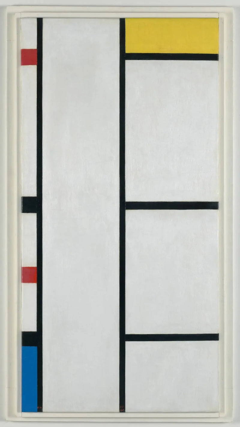 Composição (n° III) branco-amarelo / Composição com vermelho, amarelo e azul - Piet Mondrian