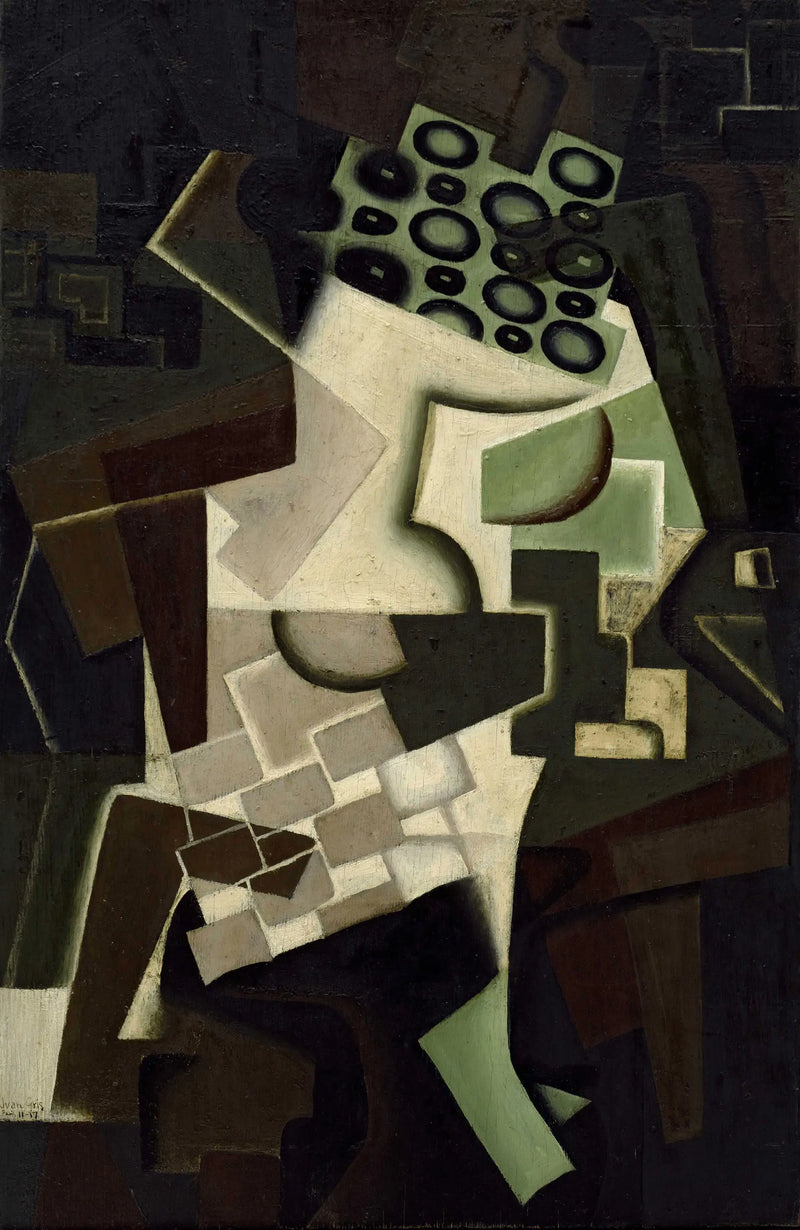 Travessa e toalha de mesa xadrez - Juan Gris