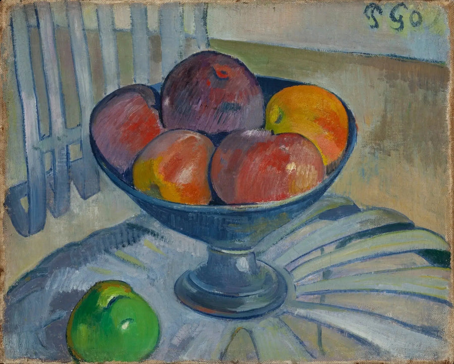 Fruteira em uma cadeira de jardim - Paul Gauguin