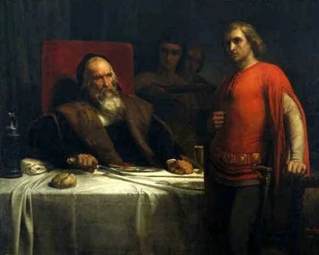Conde Eberhard de Württemberg e seu filho - Ary Scheffer