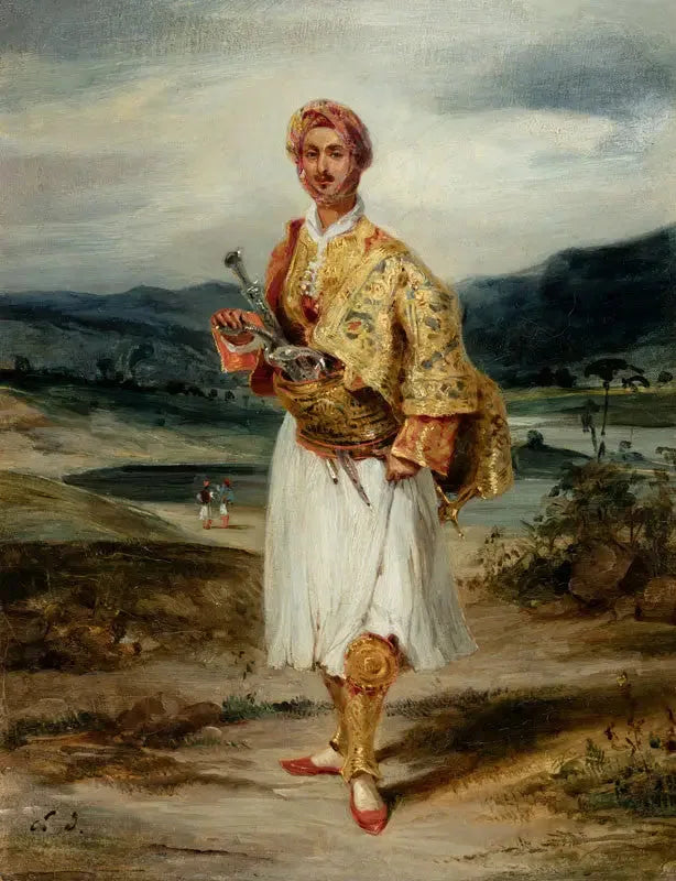 Conde Palatino em traje de Suliot - Eugène Delacroix