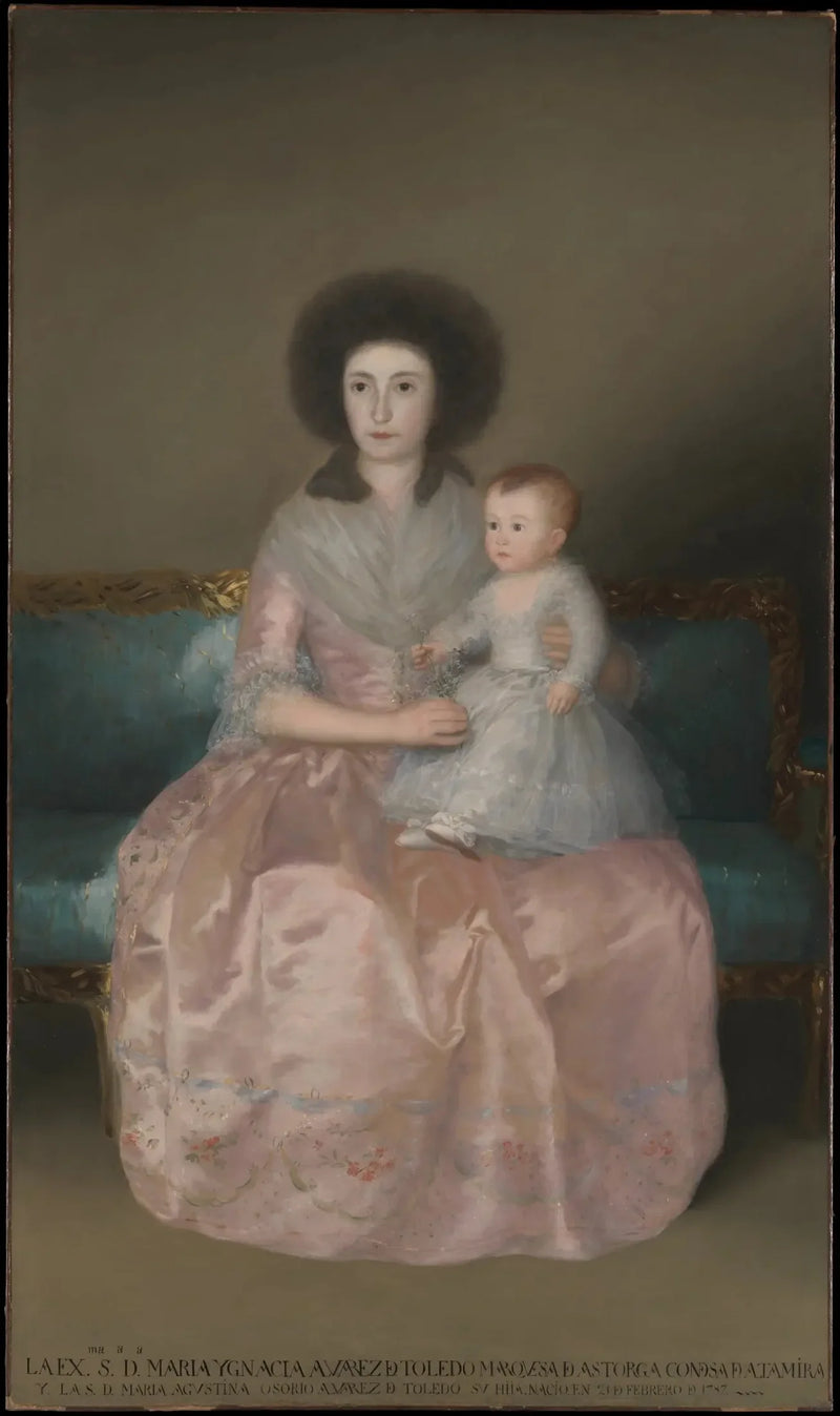 Condessa de Altamira e sua filha, María Agustina - Francisco de Goya