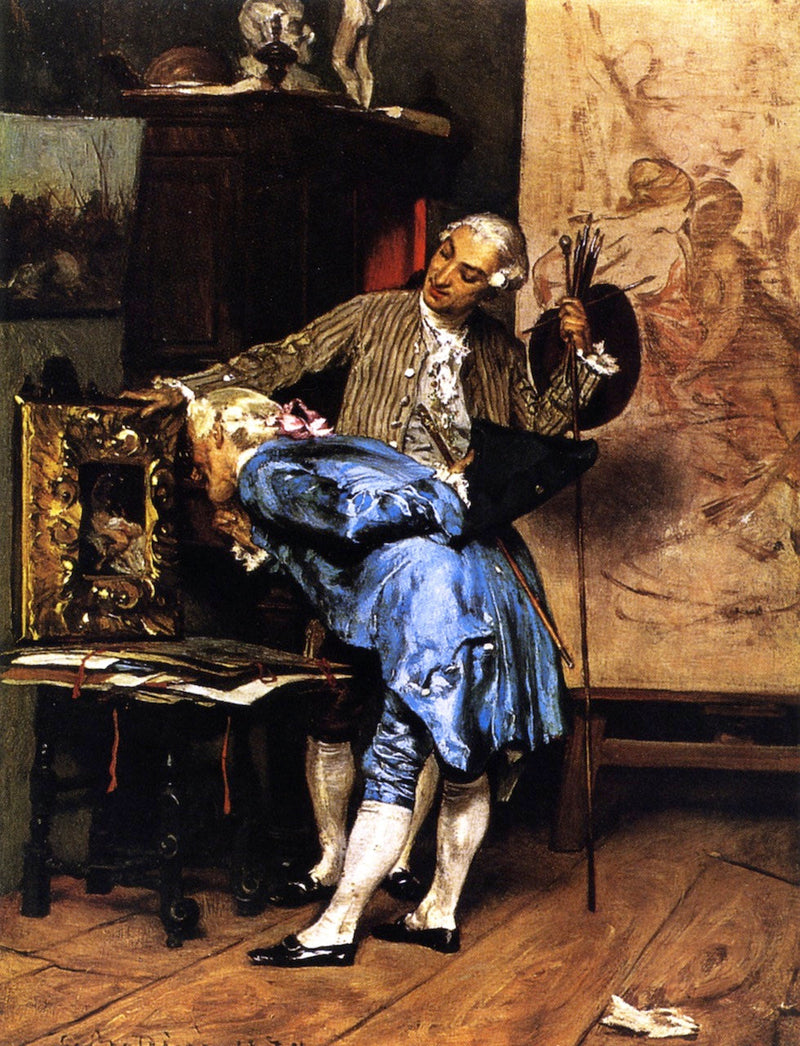 Connaisseur no ateliê do artista - Giovanni Boldini