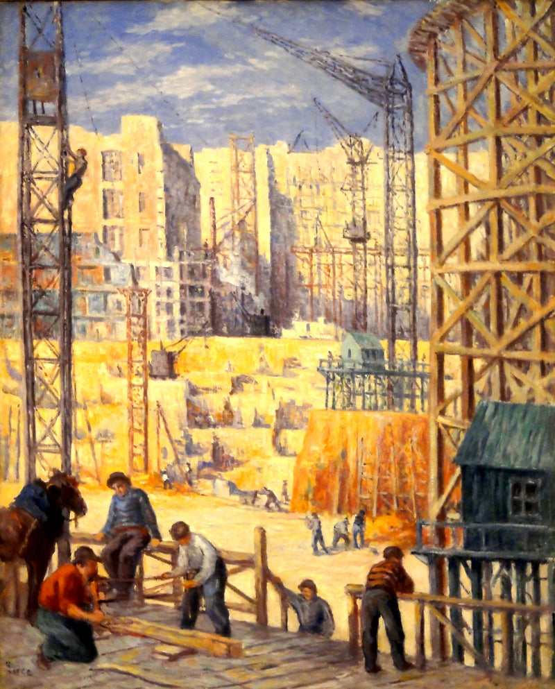 Construção Quai de Passy - Maximilien Luce