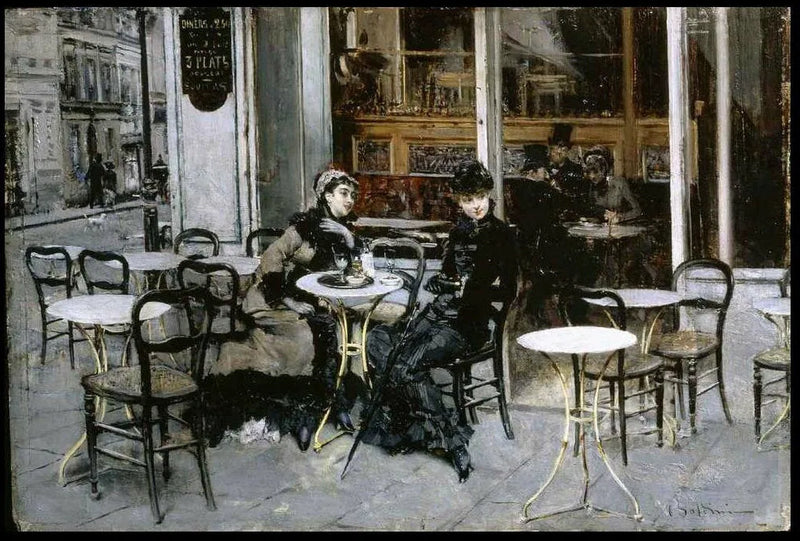 Conversa no café - Giovanni Boldini