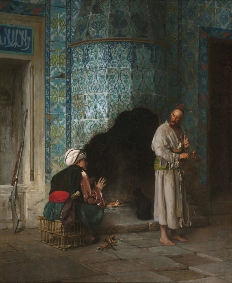 Conversa à beira da lareira - Jean-Léon Gérôme
