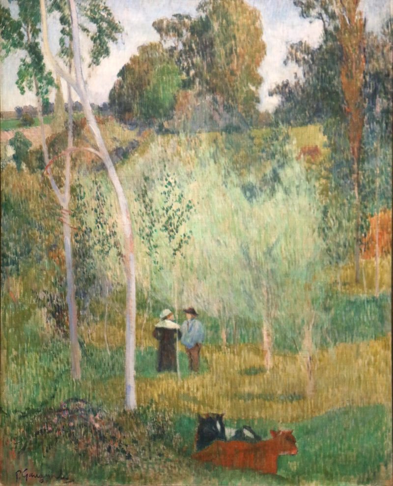 Conversa nos prados, Pont-Aven - Paul Gauguin