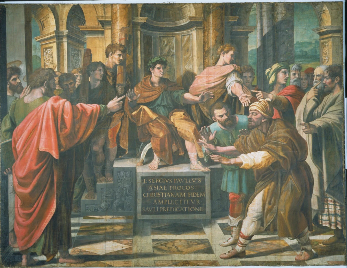 A Conversão do Procônsul ou a Cegueira de Elimas, por volta de 1515-1516 - Raphaël