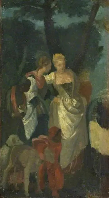Cópia de "A descoberta de Moisés" de Veronese - Edgar Degas
