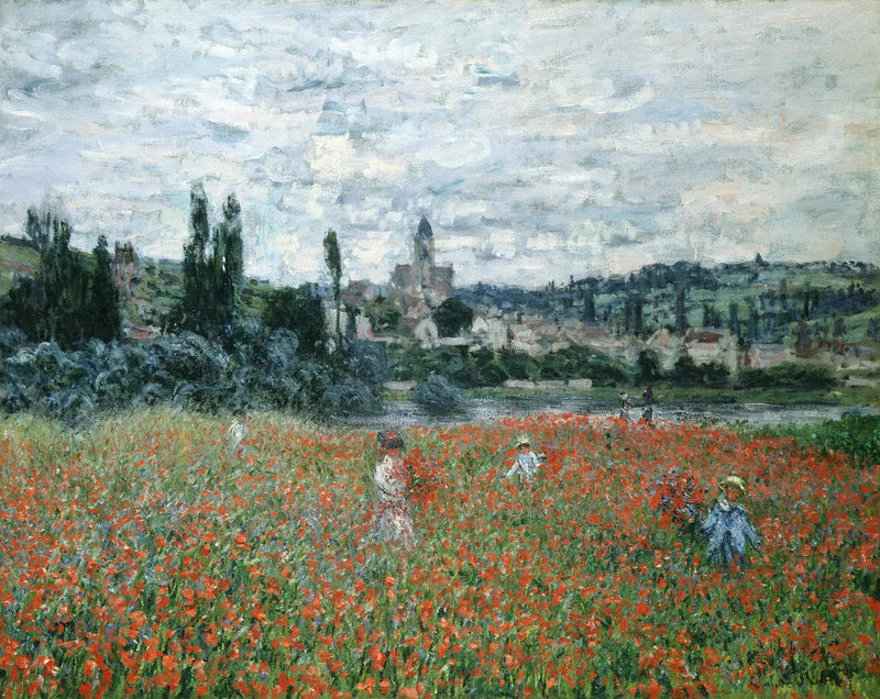 Campo de papoulas perto de Vétheuil W536 - Claude Monet