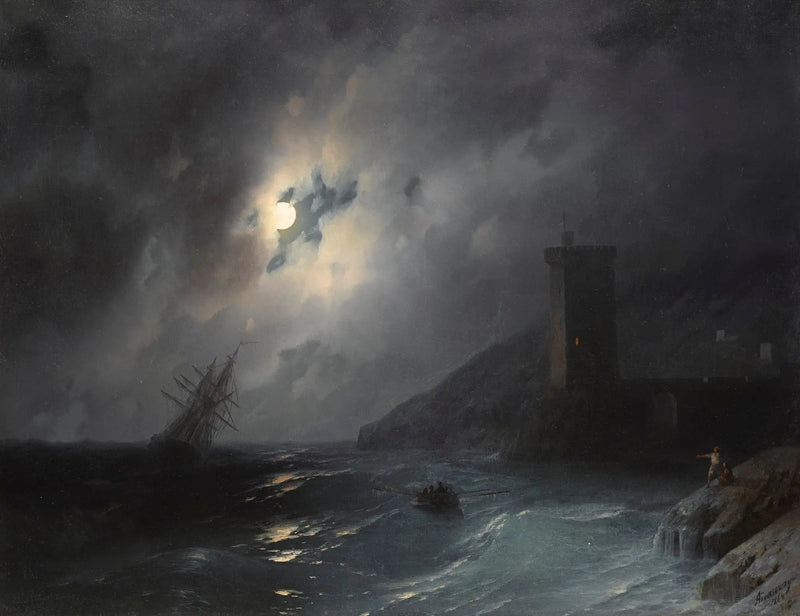 Costa ao luar - Ivan Aïvazovski