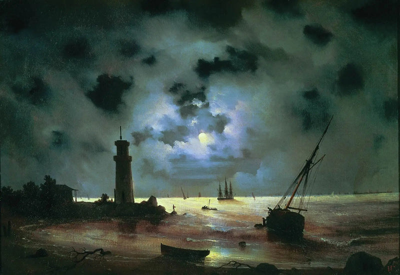 Costa da Noite. Perto do Farol - Ivan Aivazovsky