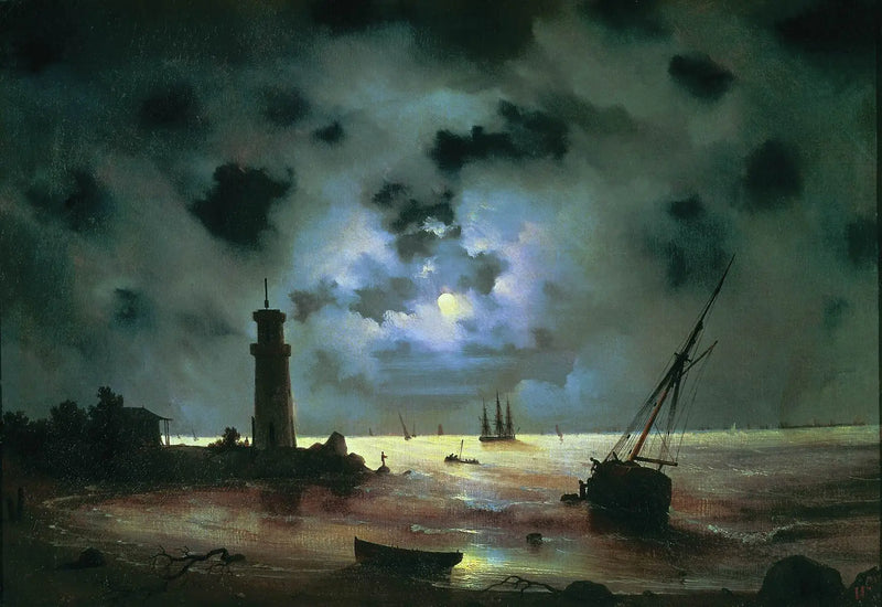 Costa da Noite. Perto do Farol - Ivan Aivazovsky