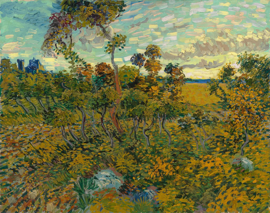 pôr do sol em Montmajour - Vincent van Gogh